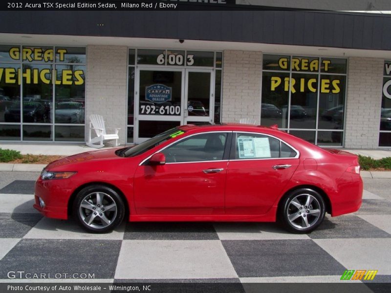 Milano Red / Ebony 2012 Acura TSX Special Edition Sedan