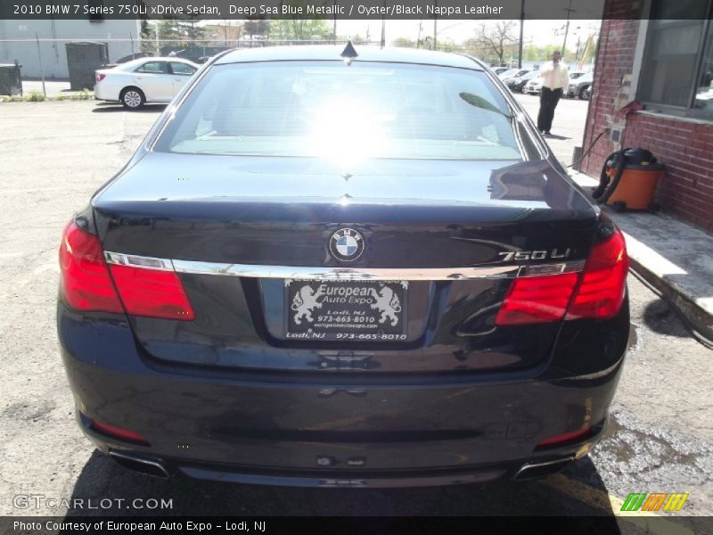 Deep Sea Blue Metallic / Oyster/Black Nappa Leather 2010 BMW 7 Series 750Li xDrive Sedan