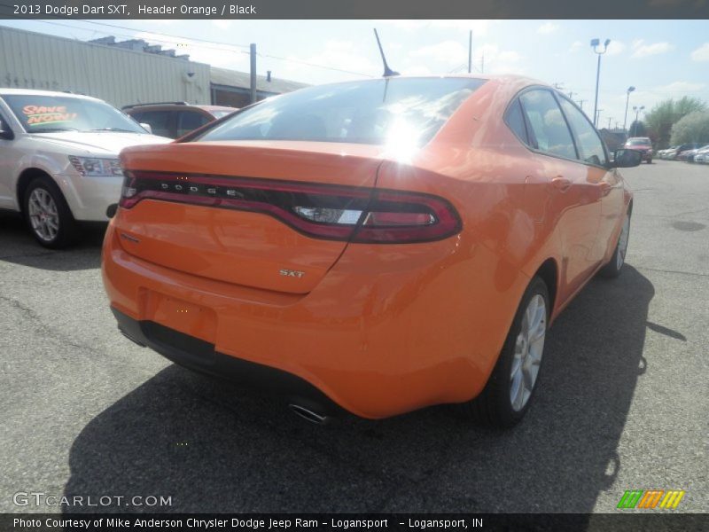 Header Orange / Black 2013 Dodge Dart SXT