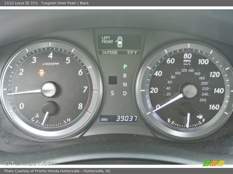 Tungsten Silver Pearl / Black 2010 Lexus ES 350