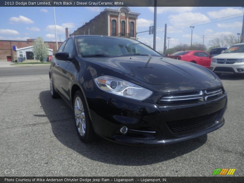 Pitch Black / Diesel Gray/Ceramic White 2013 Dodge Dart Limited