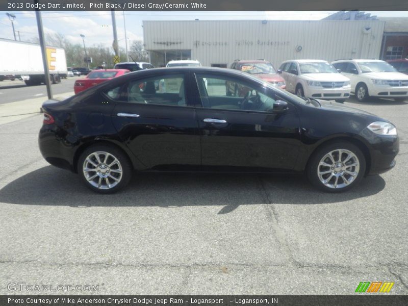 Pitch Black / Diesel Gray/Ceramic White 2013 Dodge Dart Limited