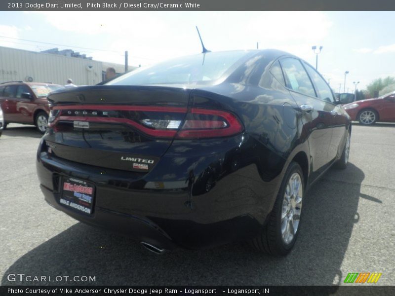 Pitch Black / Diesel Gray/Ceramic White 2013 Dodge Dart Limited
