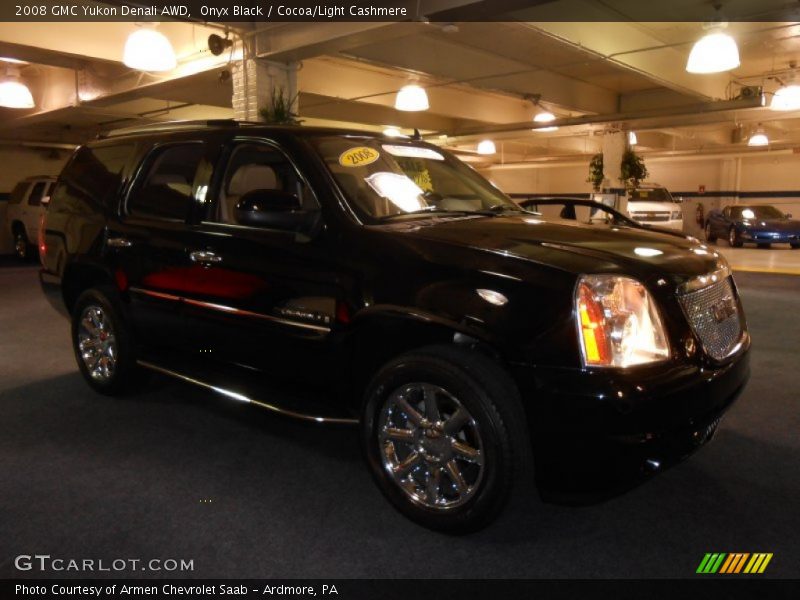 Onyx Black / Cocoa/Light Cashmere 2008 GMC Yukon Denali AWD