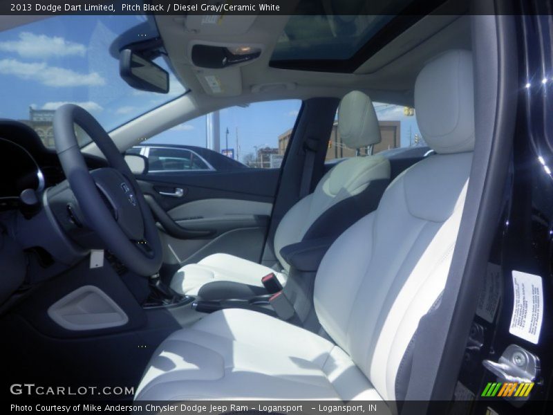 Pitch Black / Diesel Gray/Ceramic White 2013 Dodge Dart Limited