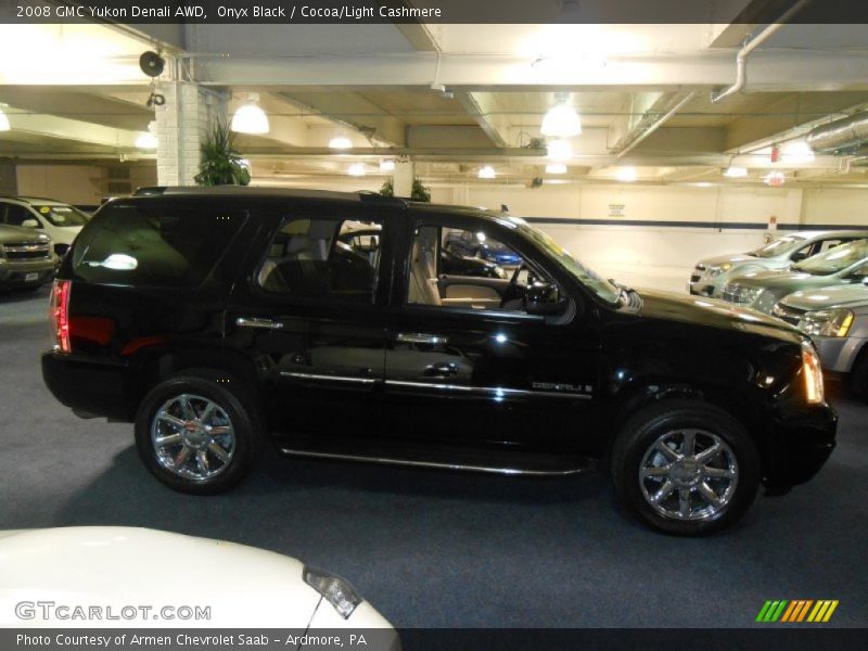Onyx Black / Cocoa/Light Cashmere 2008 GMC Yukon Denali AWD