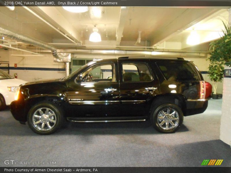 Onyx Black / Cocoa/Light Cashmere 2008 GMC Yukon Denali AWD