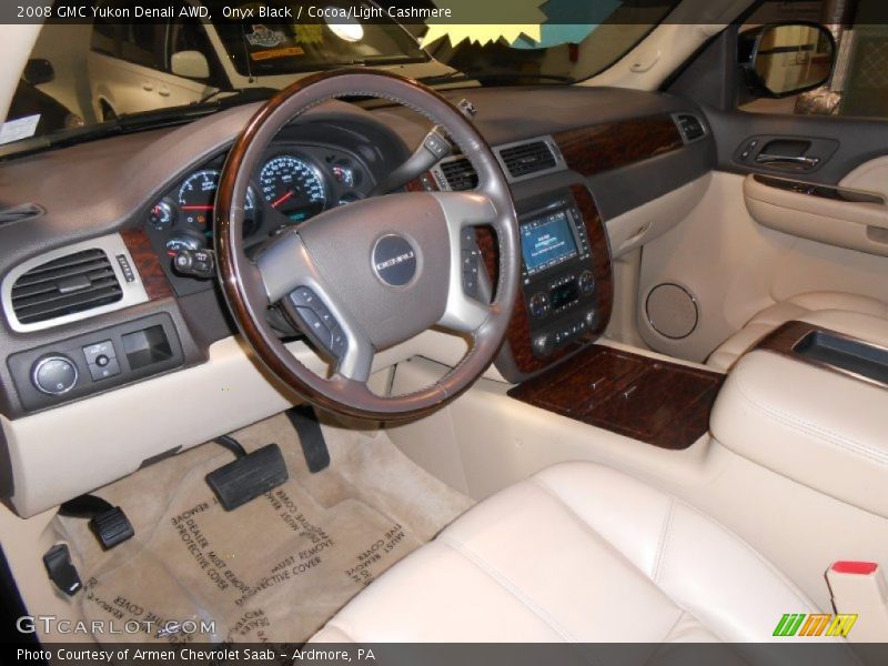 Onyx Black / Cocoa/Light Cashmere 2008 GMC Yukon Denali AWD