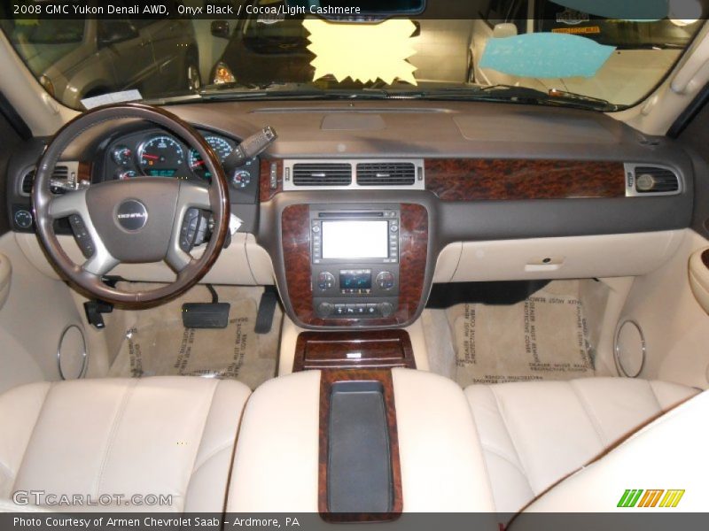 Onyx Black / Cocoa/Light Cashmere 2008 GMC Yukon Denali AWD