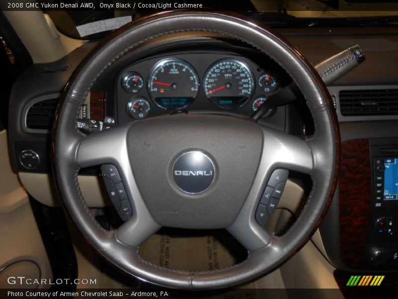 Onyx Black / Cocoa/Light Cashmere 2008 GMC Yukon Denali AWD