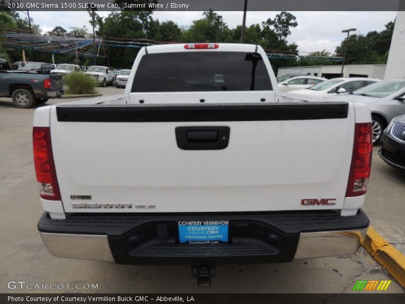 Summit White / Ebony 2010 GMC Sierra 1500 SLE Crew Cab