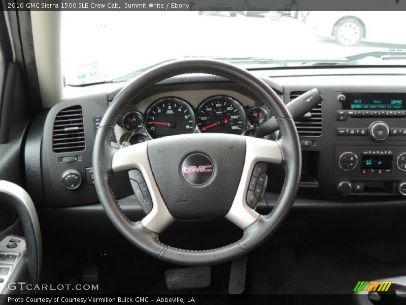 Summit White / Ebony 2010 GMC Sierra 1500 SLE Crew Cab