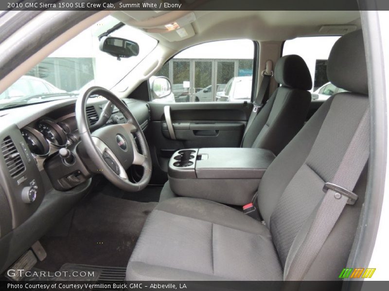 Summit White / Ebony 2010 GMC Sierra 1500 SLE Crew Cab