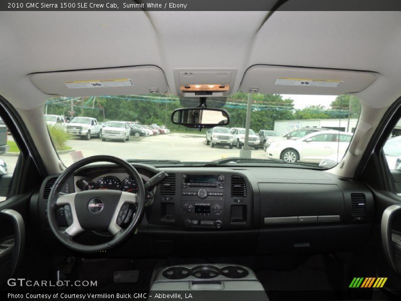 Summit White / Ebony 2010 GMC Sierra 1500 SLE Crew Cab