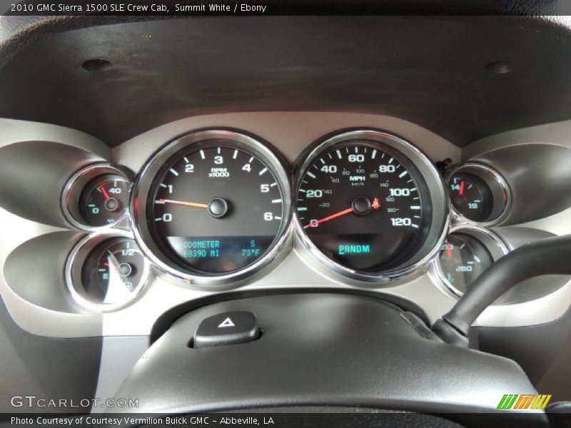 Summit White / Ebony 2010 GMC Sierra 1500 SLE Crew Cab