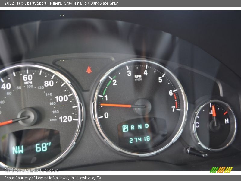 Mineral Gray Metallic / Dark Slate Gray 2012 Jeep Liberty Sport