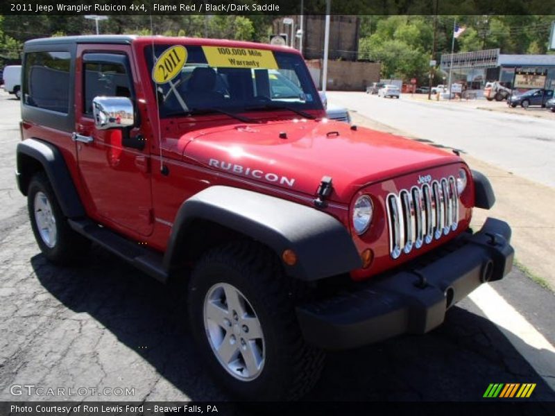 Flame Red / Black/Dark Saddle 2011 Jeep Wrangler Rubicon 4x4