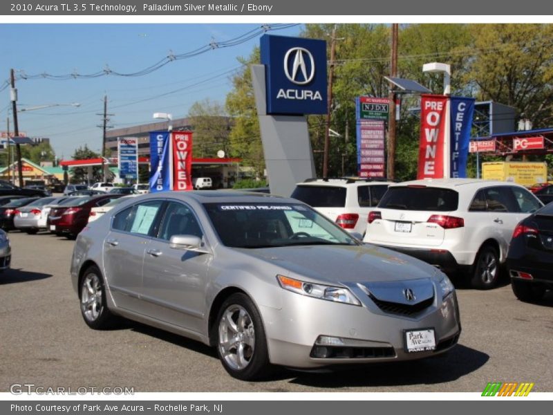 Palladium Silver Metallic / Ebony 2010 Acura TL 3.5 Technology