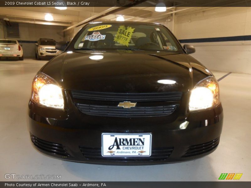 Black / Gray 2009 Chevrolet Cobalt LS Sedan