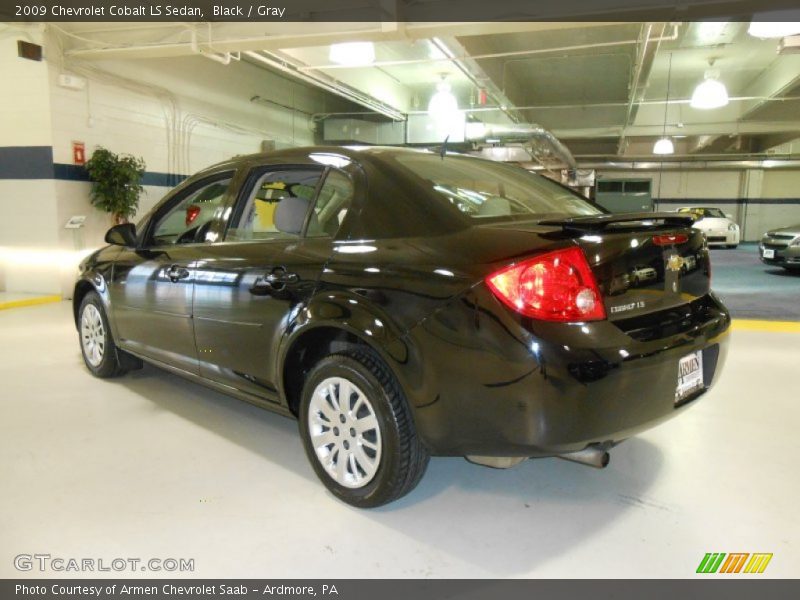 Black / Gray 2009 Chevrolet Cobalt LS Sedan