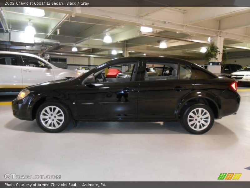 Black / Gray 2009 Chevrolet Cobalt LS Sedan