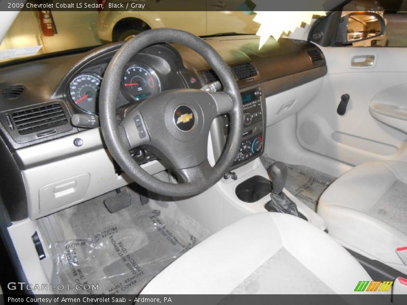 Black / Gray 2009 Chevrolet Cobalt LS Sedan