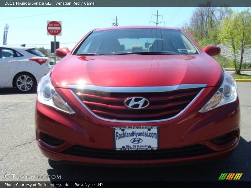 Venetian Red / Camel 2011 Hyundai Sonata GLS