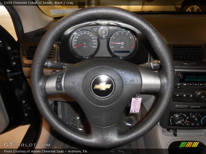 Black / Gray 2009 Chevrolet Cobalt LS Sedan