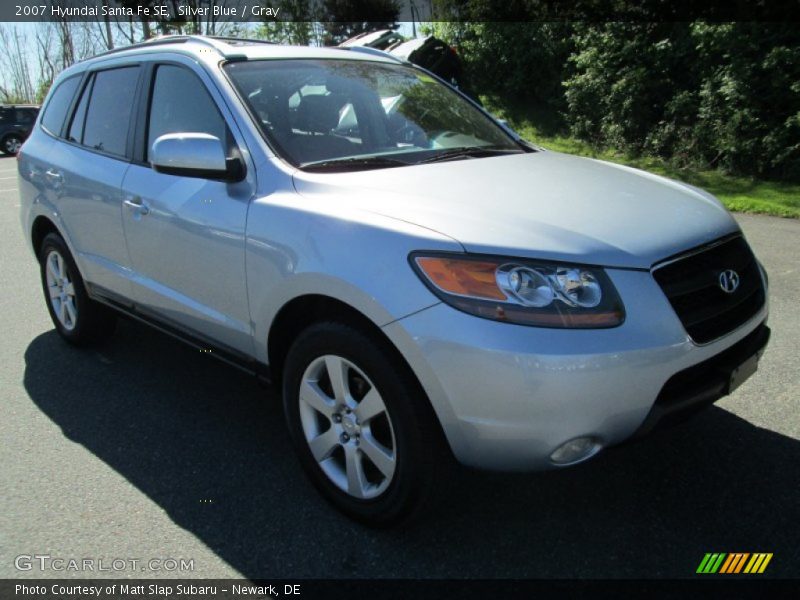 Silver Blue / Gray 2007 Hyundai Santa Fe SE