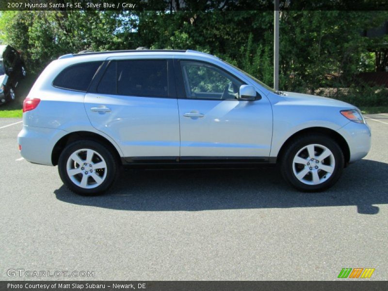 Silver Blue / Gray 2007 Hyundai Santa Fe SE