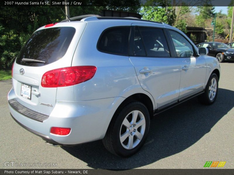 Silver Blue / Gray 2007 Hyundai Santa Fe SE