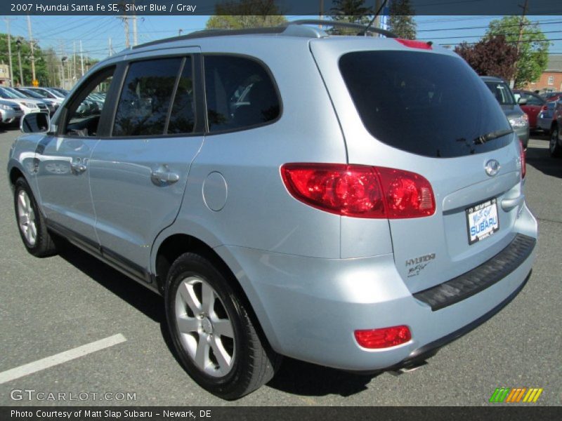 Silver Blue / Gray 2007 Hyundai Santa Fe SE