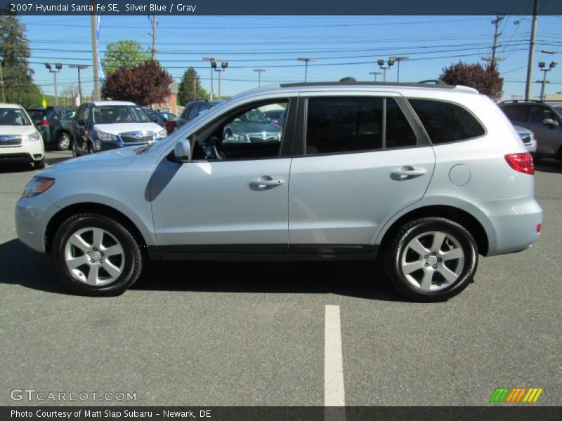 Silver Blue / Gray 2007 Hyundai Santa Fe SE
