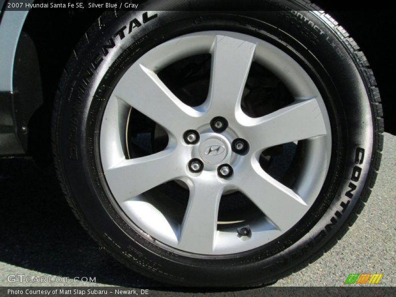 Silver Blue / Gray 2007 Hyundai Santa Fe SE