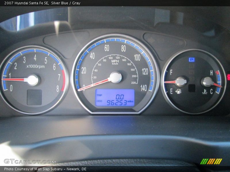 Silver Blue / Gray 2007 Hyundai Santa Fe SE