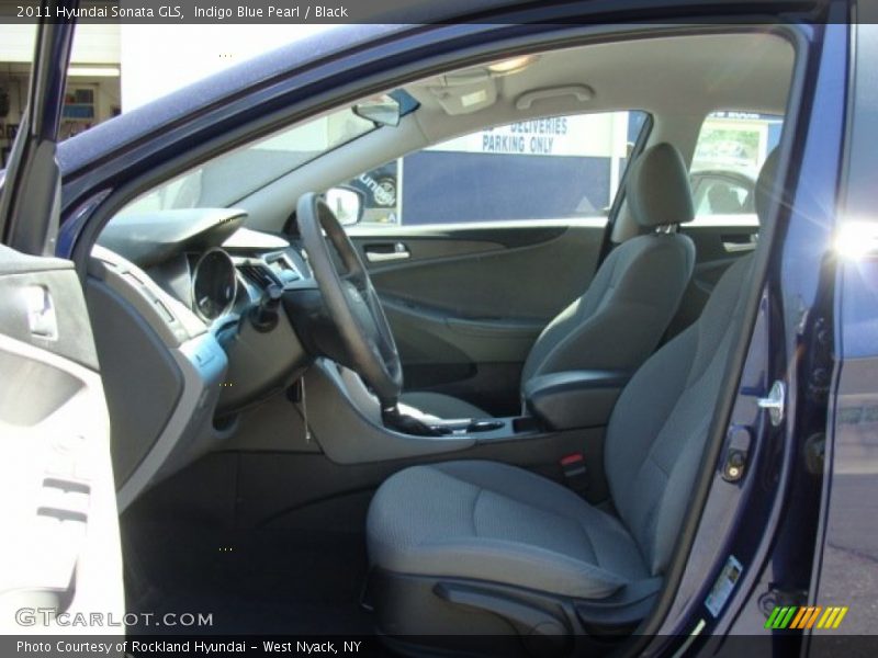 Indigo Blue Pearl / Black 2011 Hyundai Sonata GLS