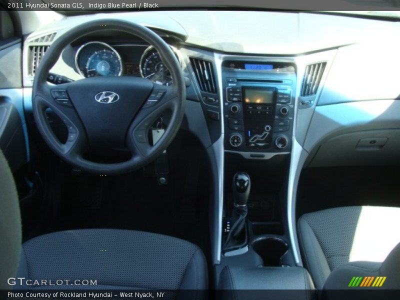 Indigo Blue Pearl / Black 2011 Hyundai Sonata GLS