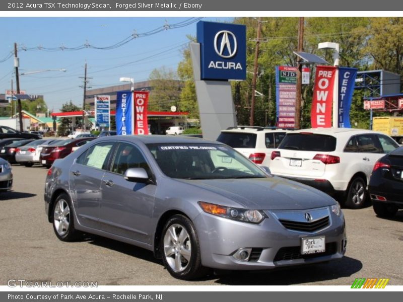 Forged Silver Metallic / Ebony 2012 Acura TSX Technology Sedan