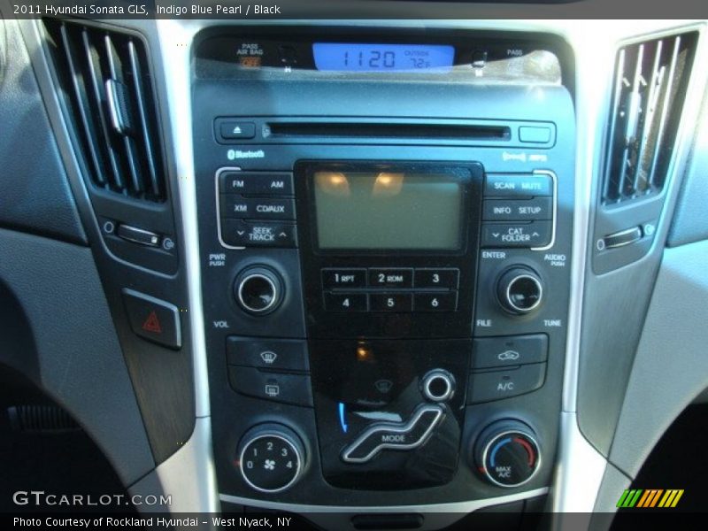 Indigo Blue Pearl / Black 2011 Hyundai Sonata GLS