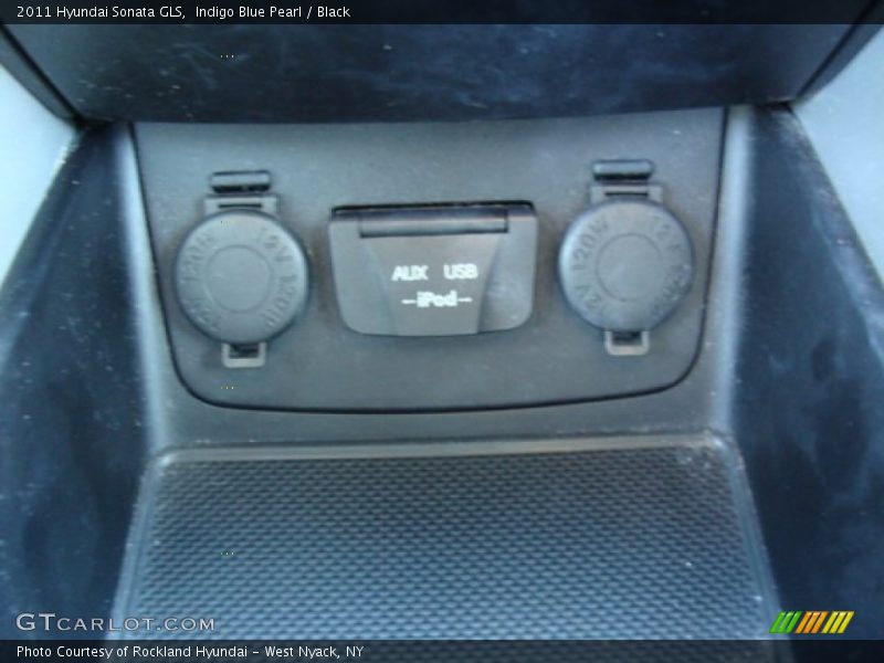 Indigo Blue Pearl / Black 2011 Hyundai Sonata GLS
