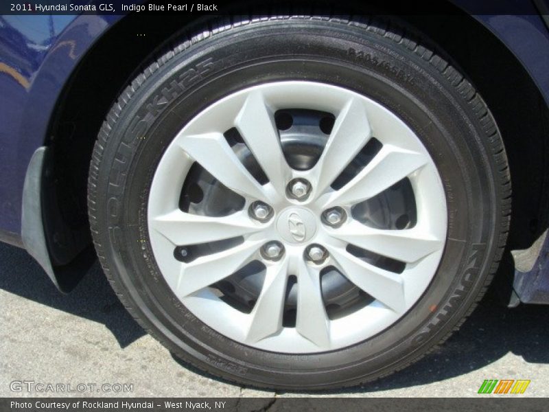 Indigo Blue Pearl / Black 2011 Hyundai Sonata GLS
