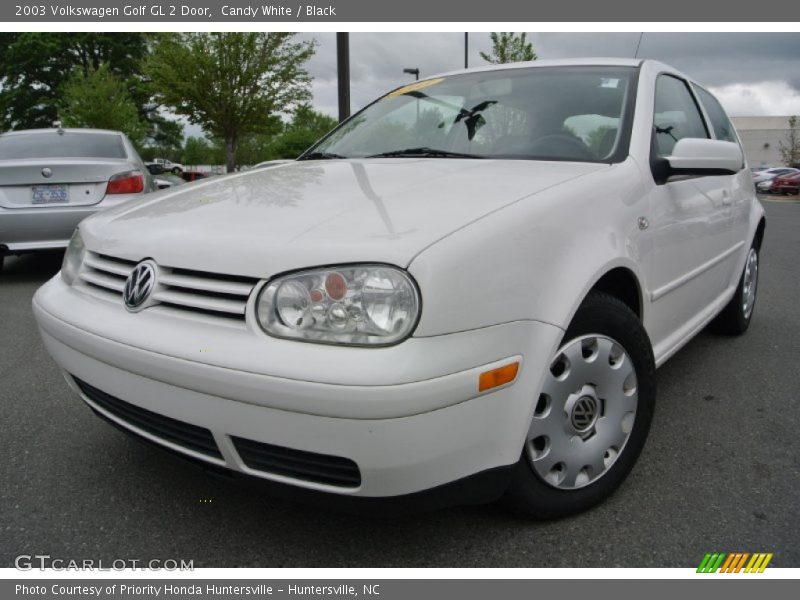 Candy White / Black 2003 Volkswagen Golf GL 2 Door