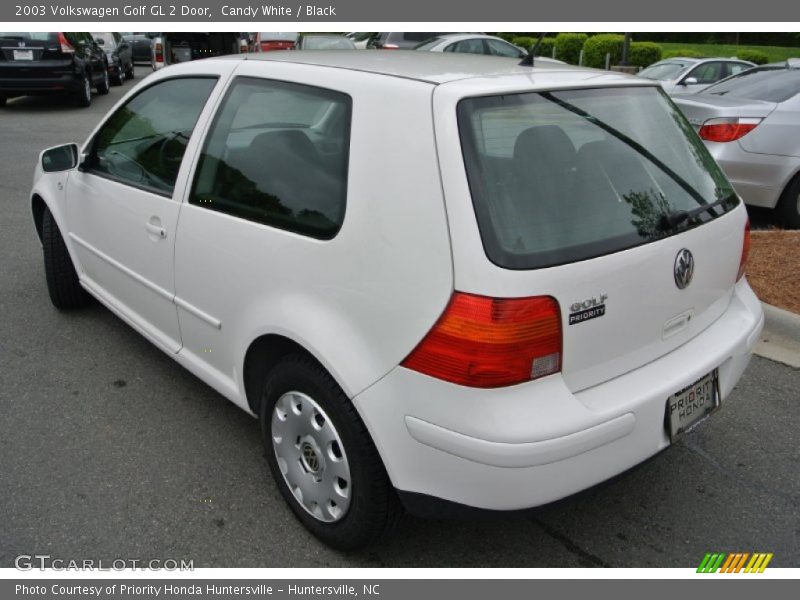 Candy White / Black 2003 Volkswagen Golf GL 2 Door