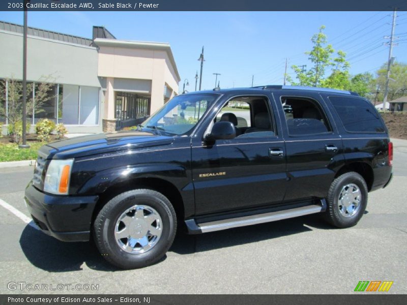 Sable Black / Pewter 2003 Cadillac Escalade AWD