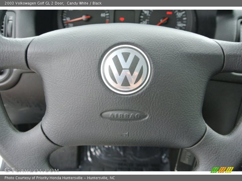 Candy White / Black 2003 Volkswagen Golf GL 2 Door