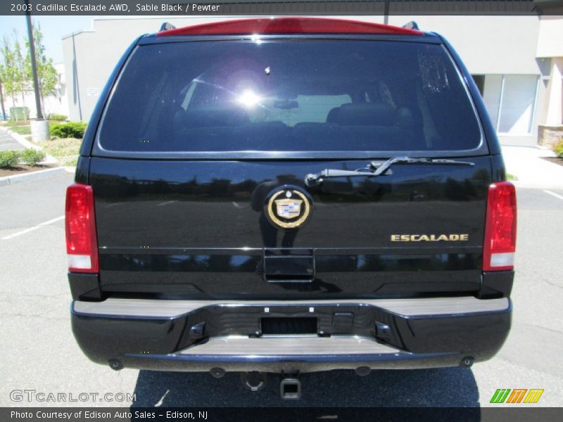 Sable Black / Pewter 2003 Cadillac Escalade AWD