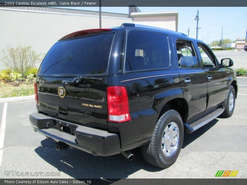 Sable Black / Pewter 2003 Cadillac Escalade AWD