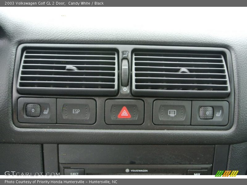 Controls of 2003 Golf GL 2 Door