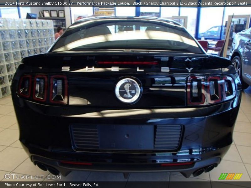 Black / Shelby Charcoal Black/Black Accents Recaro Sport Seats 2014 Ford Mustang Shelby GT500 SVT Performance Package Coupe