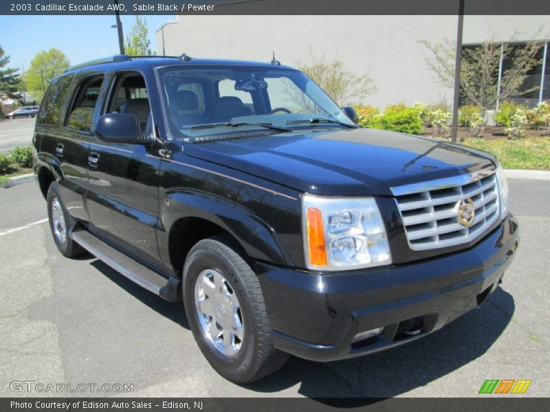 Sable Black / Pewter 2003 Cadillac Escalade AWD